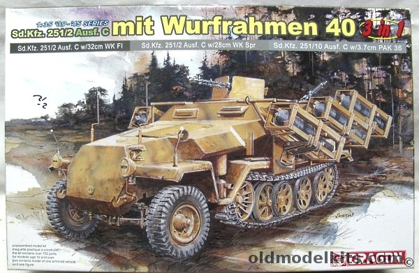 Dragon 1/35 Sd.Kfz. 251/2 Ausf. C  mit Wurfrahbmen 40 (32cm WK FI) - 3 in 1, 6284 plastic model kit